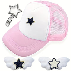 4pcs Pink Pentagram Baseball Cap Set - Trucker Hats for Women
