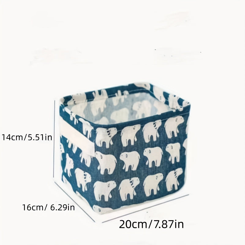 Small Desktop Storage Basket Organizer Box Cosmetic Book Stationery