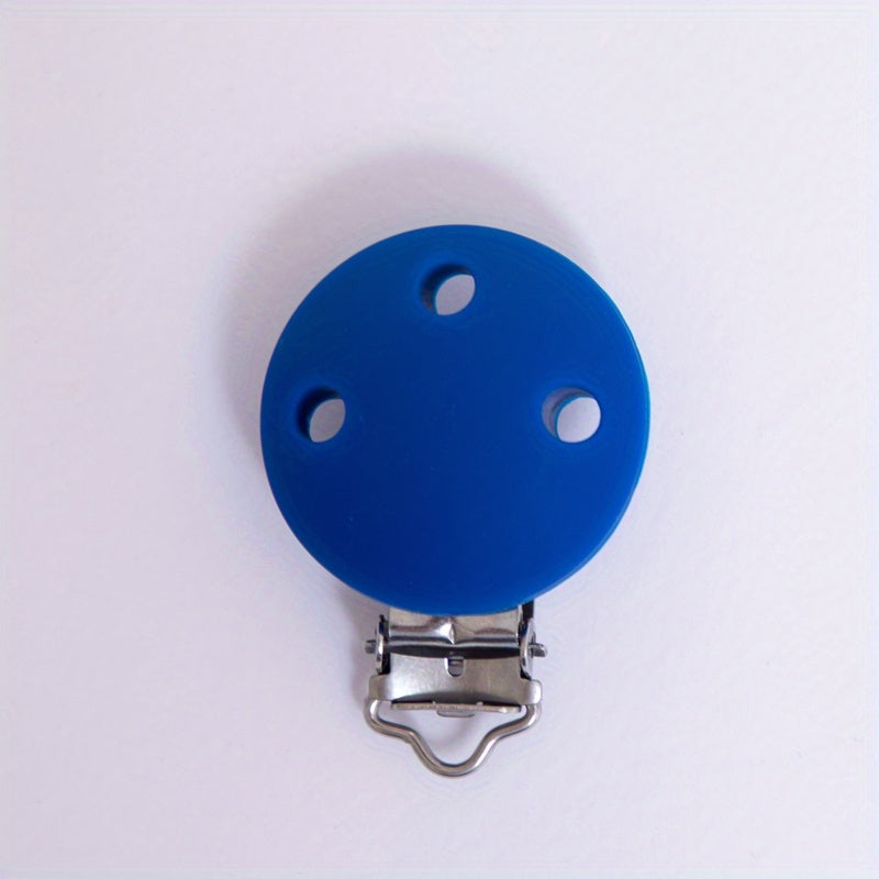 Silicone Round Head Baby Pacifier Clip with Metal Clip