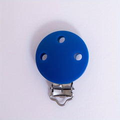 Silicone Round Head Baby Pacifier Clip with Metal Clip