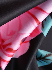Floral Print Cut Out Maxi Dress Plus Size