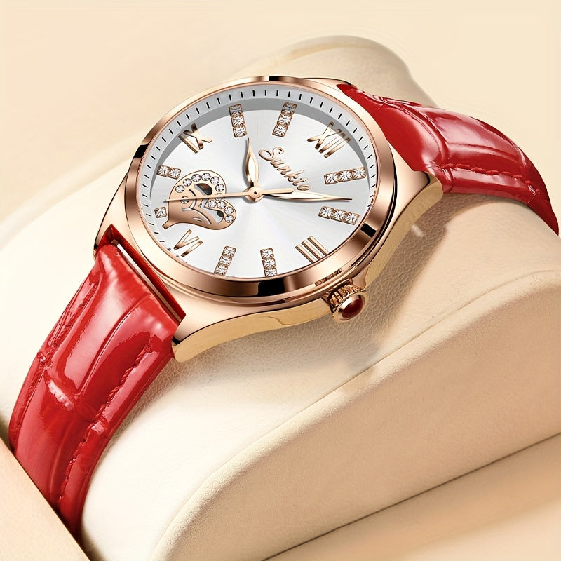 LIGE Girl's Love Dial Youth Gift Watch Life Waterproof Female Student