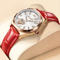LIGE Girl's Love Dial Youth Gift Watch Life Waterproof Female Student