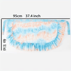 Semi Sheer Ruffles Sarong Cover Up for Swimsuit
