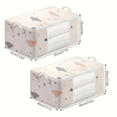 Non Woven Fabric Clothes Storage Bags With Window & Handles 3pcs