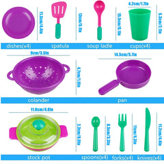 Pretend Play Dishes Little Chef Set Kids Serving Dishes Playset
