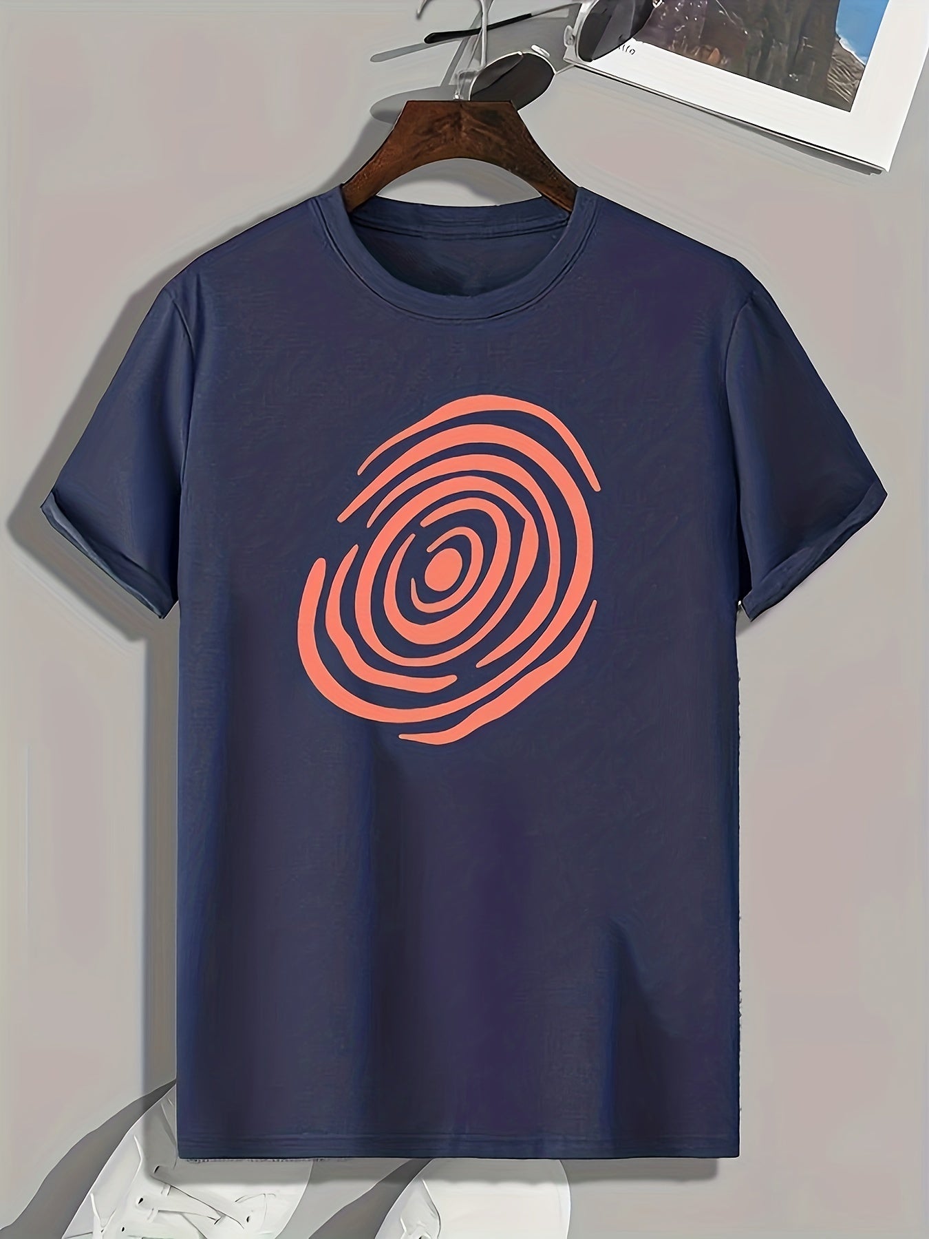 Fingerprint Pattern Print Men's Sports T-shirt