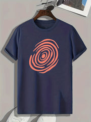 Fingerprint Pattern Print Men's Sports T-shirt
