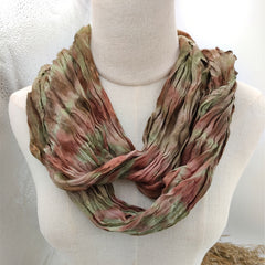 Women Scarf Irregular Tie Dye Warm Scarf Decorative Striped Winter