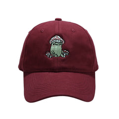 Frog Embroidered Baseball Cap, Absorbent Sweat Hat