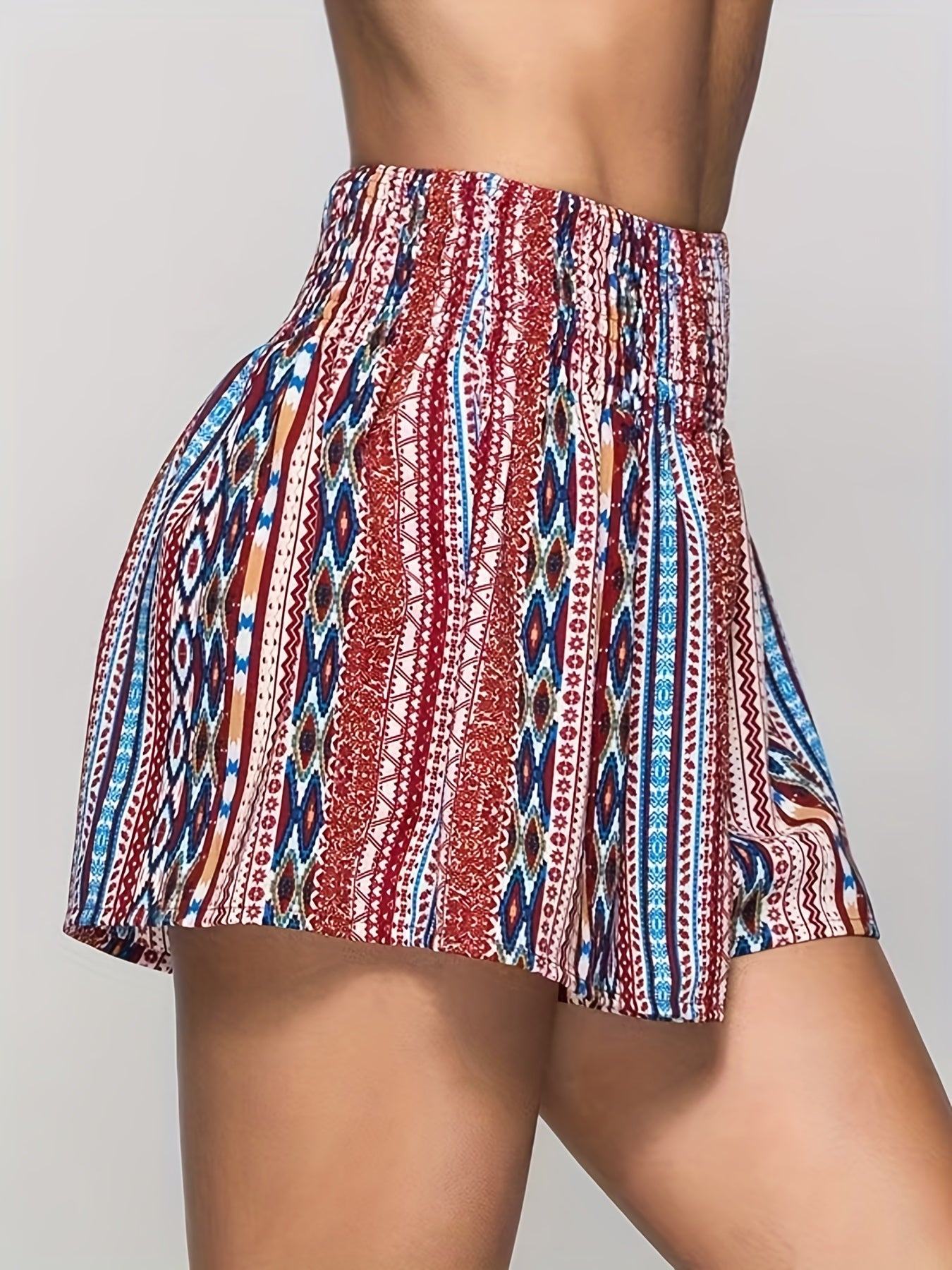 Geo Print High Waist Shorts for Spring & Summer