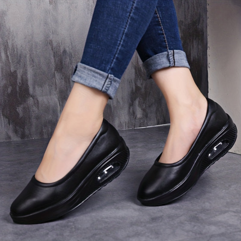 Women's Slip On Nurse Wedge Shoes Waterproof Non Slip Casual Sneakers