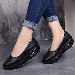 Women's Slip On Nurse Wedge Shoes Waterproof Non Slip Casual Sneakers