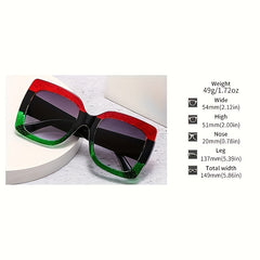 Y2K Glitter Square Sunglasses UV400