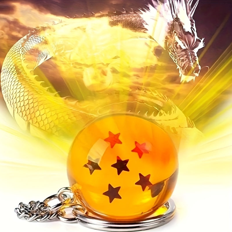 7pc Anime 7 Stars Crystal Balls Keychain Set for Car Hanging