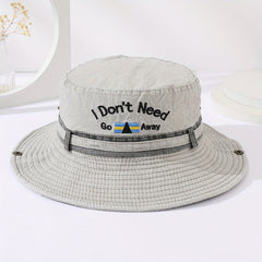 Wide Brim Denim Bucket Hat for Outdoor Sports Unisex