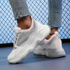 Women's Thick Bottom Sneakers Low Top Running Sports Shoes