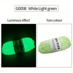 Glow In Dark Yarn Luminous Cotton Yarn Soft For DIY Knitting