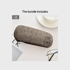 Linen Fabric Eyeglasses Case Hard Shell Protective Glasses Case