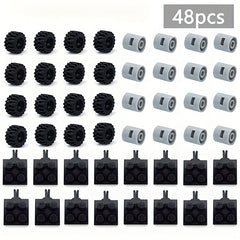 48/80pcs Building Blocks Mini Wheel Tire Set Car Tire Construction Blocks