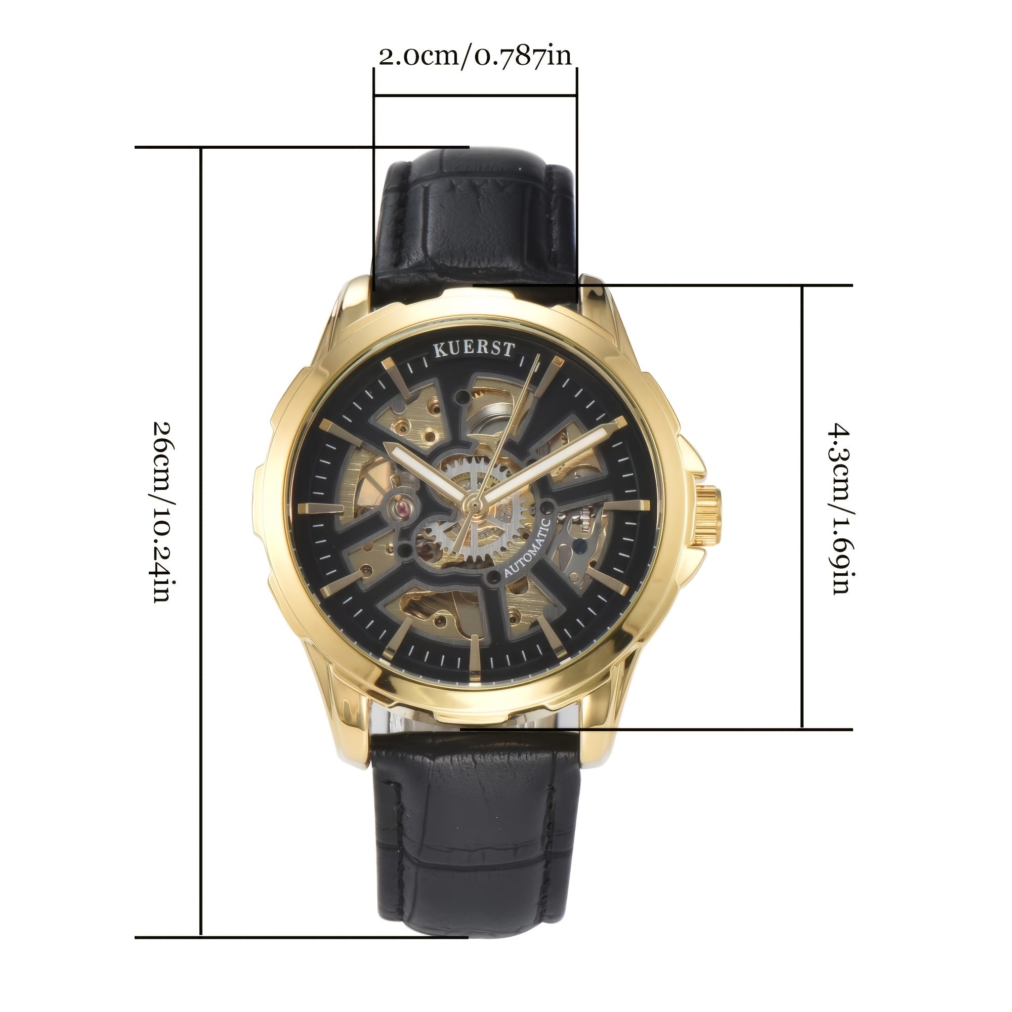 KUERST Hollow Luminous Business Wristwatch
