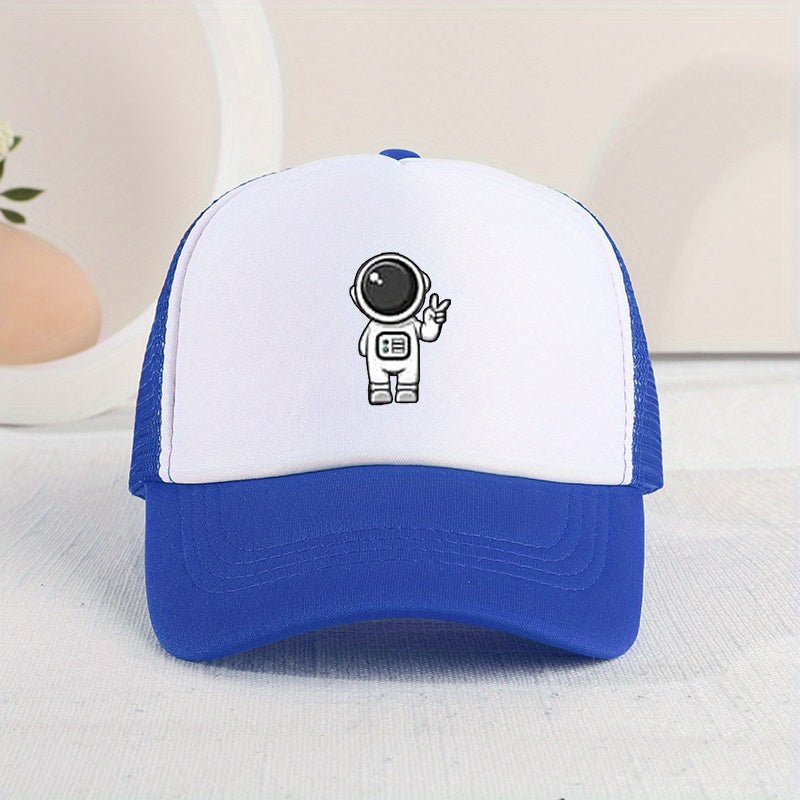 Casual Astronaut Mesh Cap Sun Protection for Summer, Boys Girls