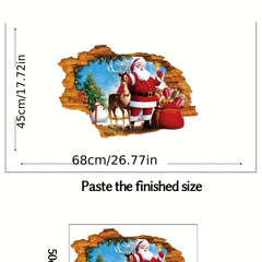 Santa Claus Wall Stickers Christmas Decoration