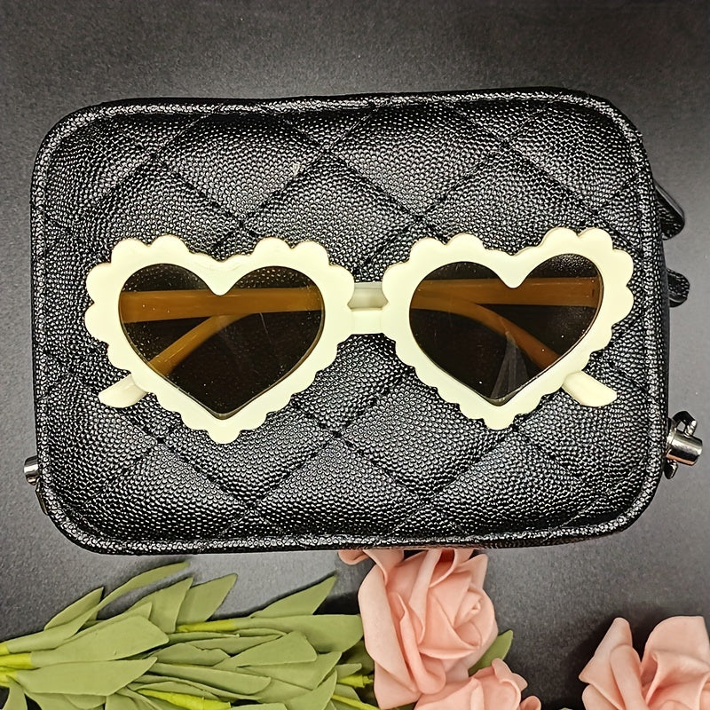 Heart Frame Sunglasses for Kids UV Protection Outdoor Travel Party Gift
