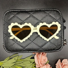 Heart Frame Sunglasses for Kids UV Protection Outdoor Travel Party Gift