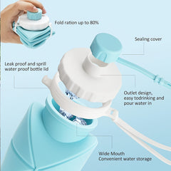 Collapsible Silicone Water Bottle Leakproof Reusable Water Cup