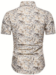Casual Paisley Pattern Short Sleeve Shirt Men s Hawaiian Shirt