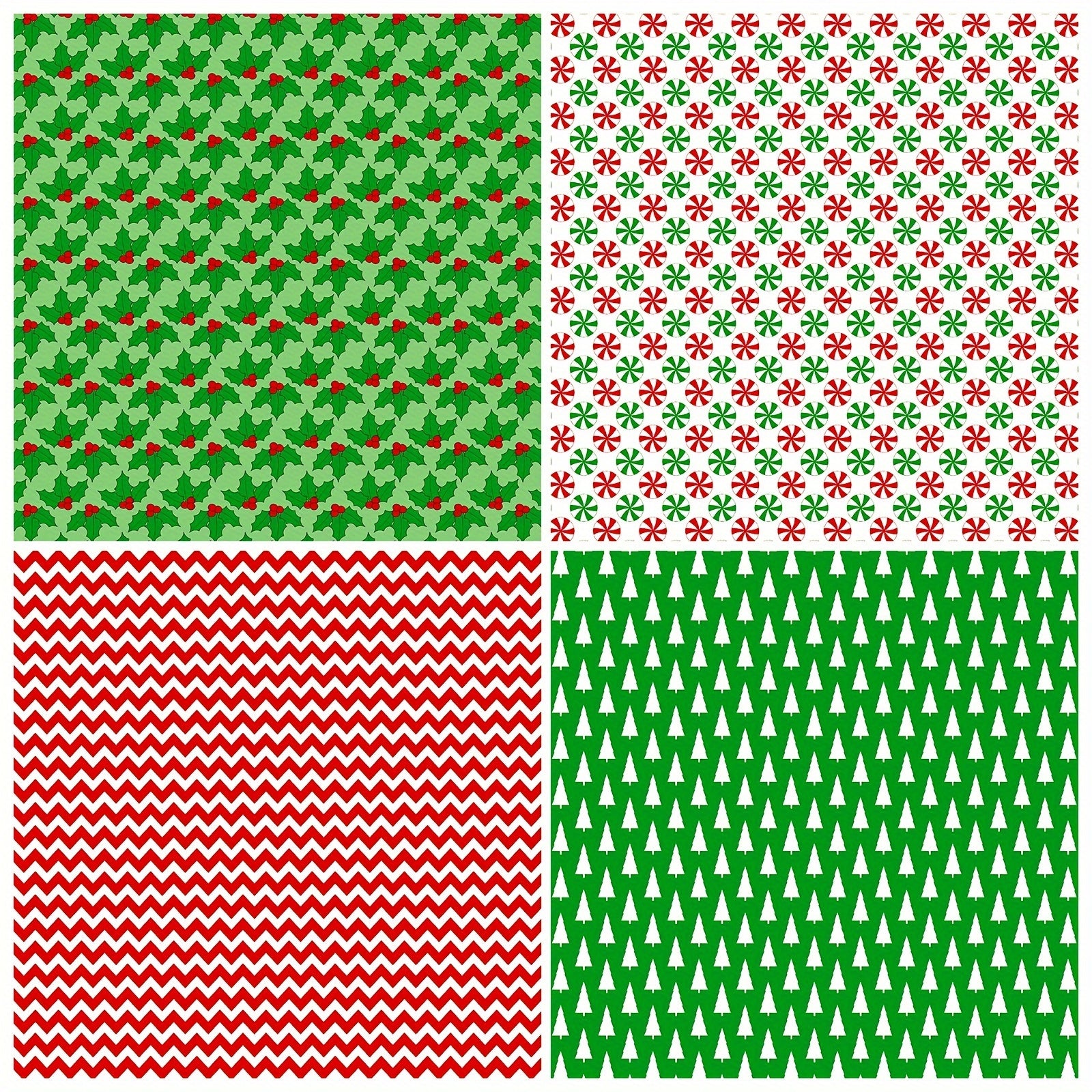 12pcs Christmas Scrapbook Paper 15x24cm Non-Adhesive Single Sided Paper