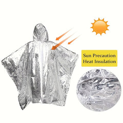 2pcs Emergency Raincoat Waterproof Ponchos For Camping Hiking