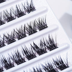 120 Pcs Cluster Lashes Natural Volume Curly Fishtail Eyelashes Mix Tray 10 14 MM