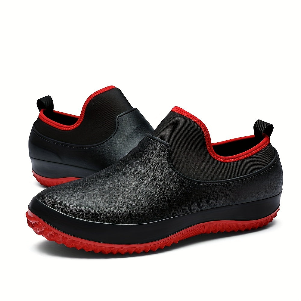 Women's Waterproof Rain Shoes Lightweight Slip On Rubber Work Shoes