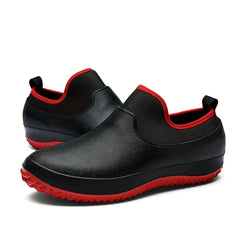 Women's Waterproof Rain Shoes Lightweight Slip On Rubber Work Shoes