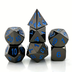 7pcs Metal Dice For Board Game, Faceted Dice For Entertainment