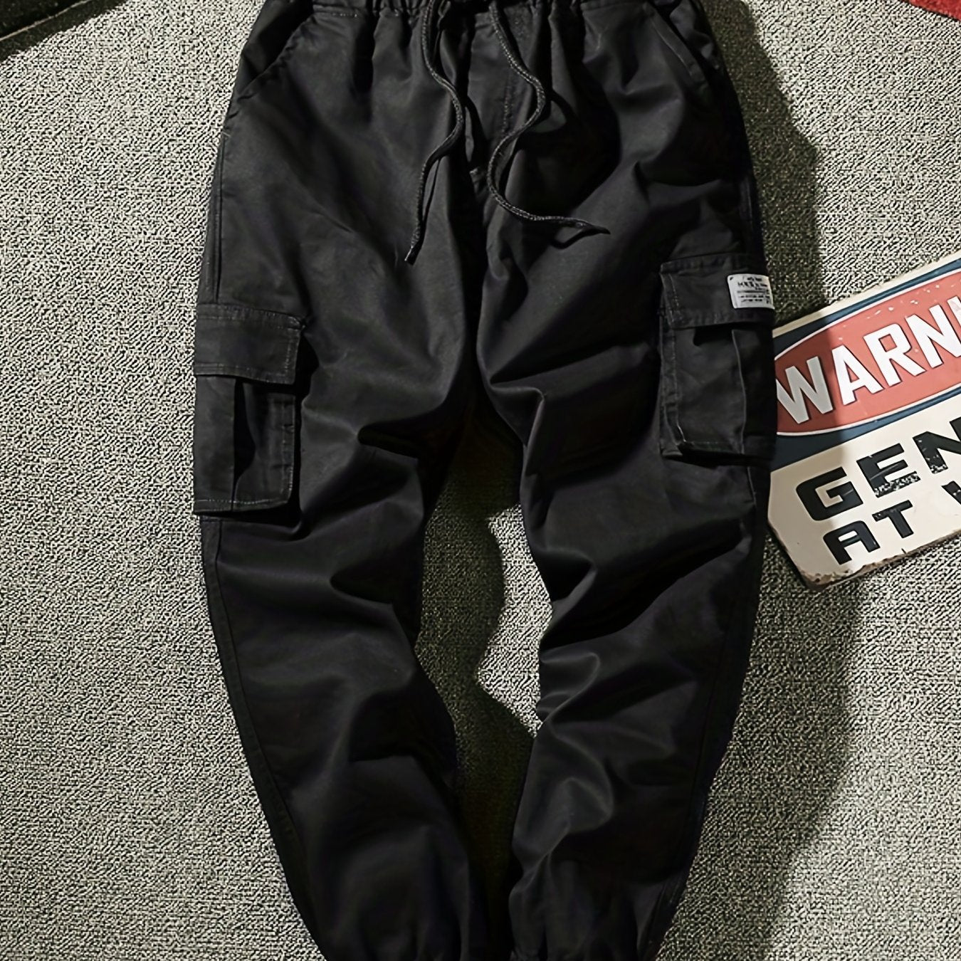 Cargo Pants Men's Casual Techwear Drawstring Cargo Pants Hip Hop Joggers