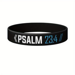 Inspirational Bible Bracelets Stretch Silicone Wristbands for Sports and Faith