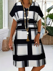 Casual Dress Women's V Neck Midi Dress