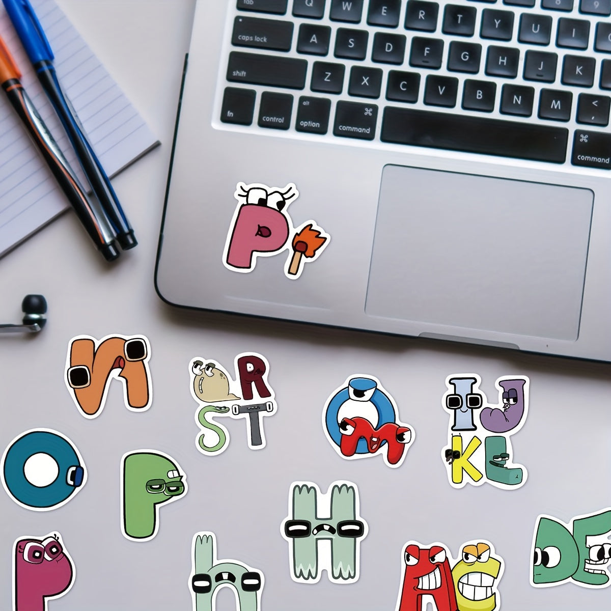 52 Sheets Letter Sticker for Phone Case DIY Decorative Sticker
