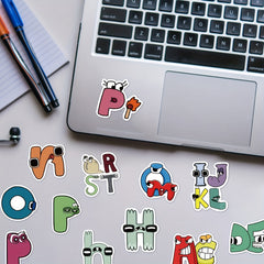 52 Sheets Letter Sticker for Phone Case DIY Decorative Sticker