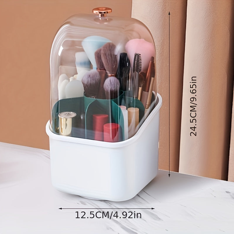 Makeup Brush Holder Organizer with Lid Dustproof Acrylic Cover