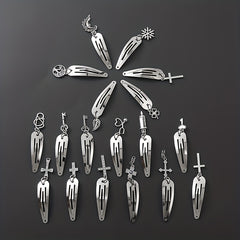6PCS Creative Hair Clip Set Halloween Theme Non Slip Hair Accessories