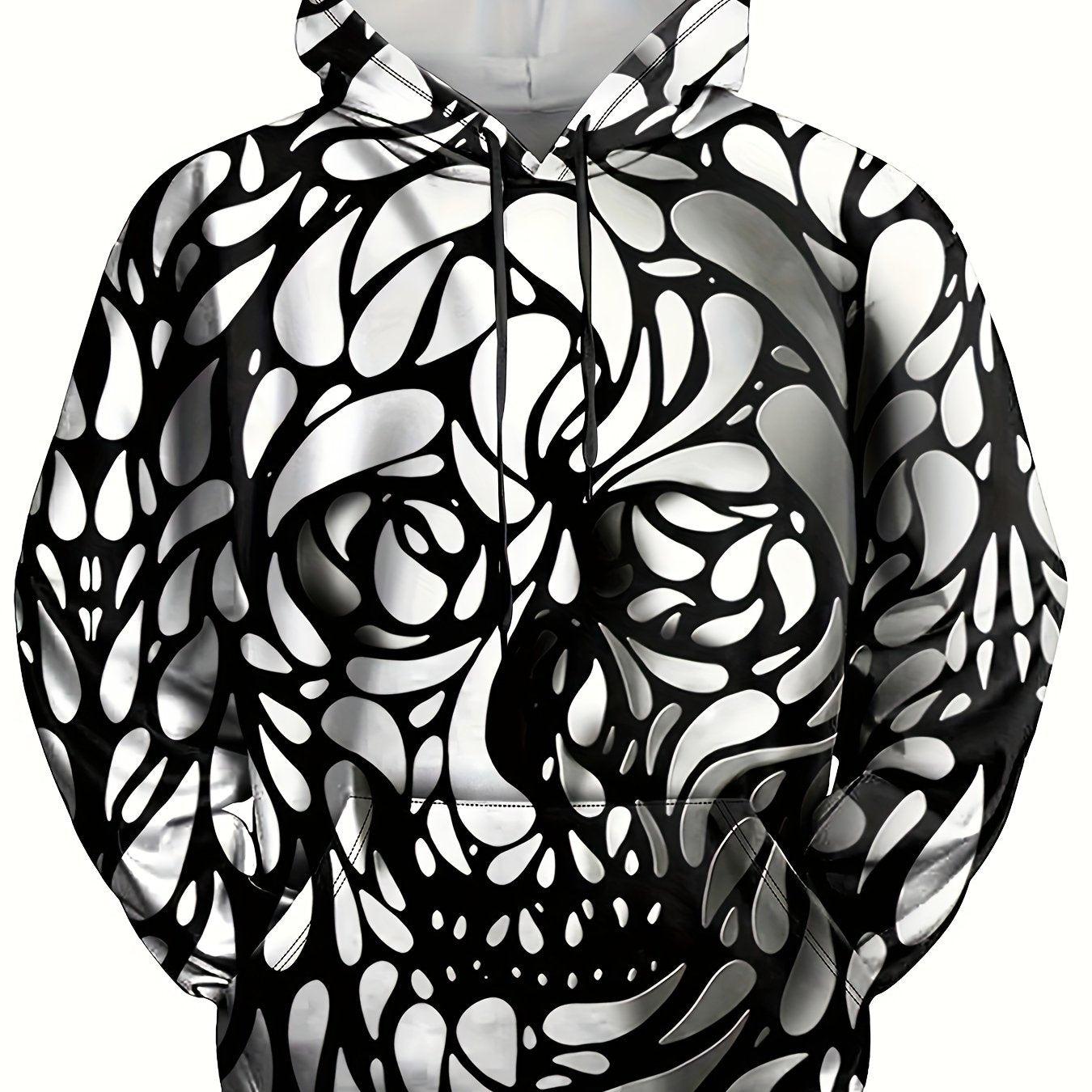 Abstract Skull 3d Print Hoodies For Men Graphic Hoodie