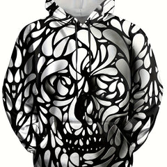 Abstract Skull 3d Print Hoodies For Men Graphic Hoodie