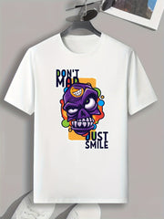 Pattern Print Men's Sports T-shirt | Outdoor Fitness Tee