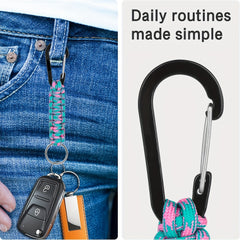 2pcs Small Carabiner Keychain for Camping Hiking Fishing