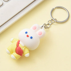 Cartoon Rabbit Keychain Animal Doll Key Ring Purse Bag Backpack Car Charm