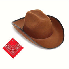 Pink Brown Cowboy Hat Dress Up Costume Clothes Pretend Play Party Favors
